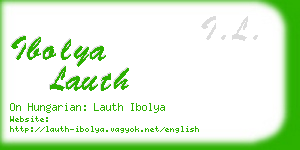 ibolya lauth business card